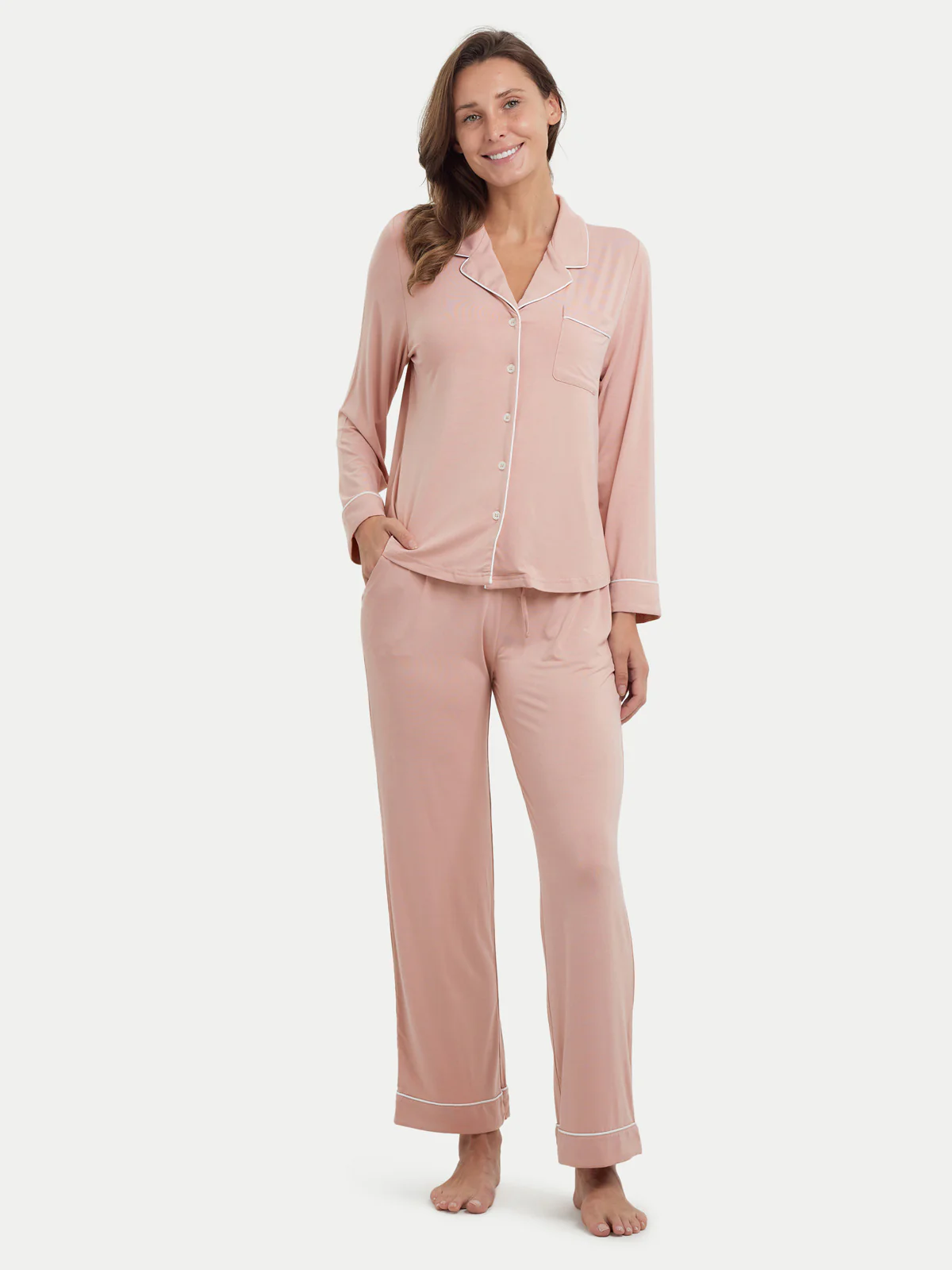 Long Sleeve Bamboo Pajama Set - Image 16