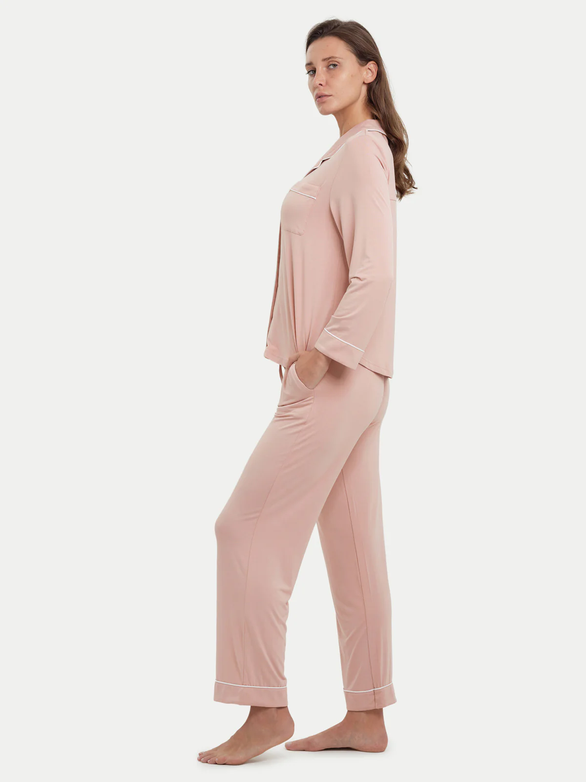 Long Sleeve Bamboo Pajama Set - Image 18