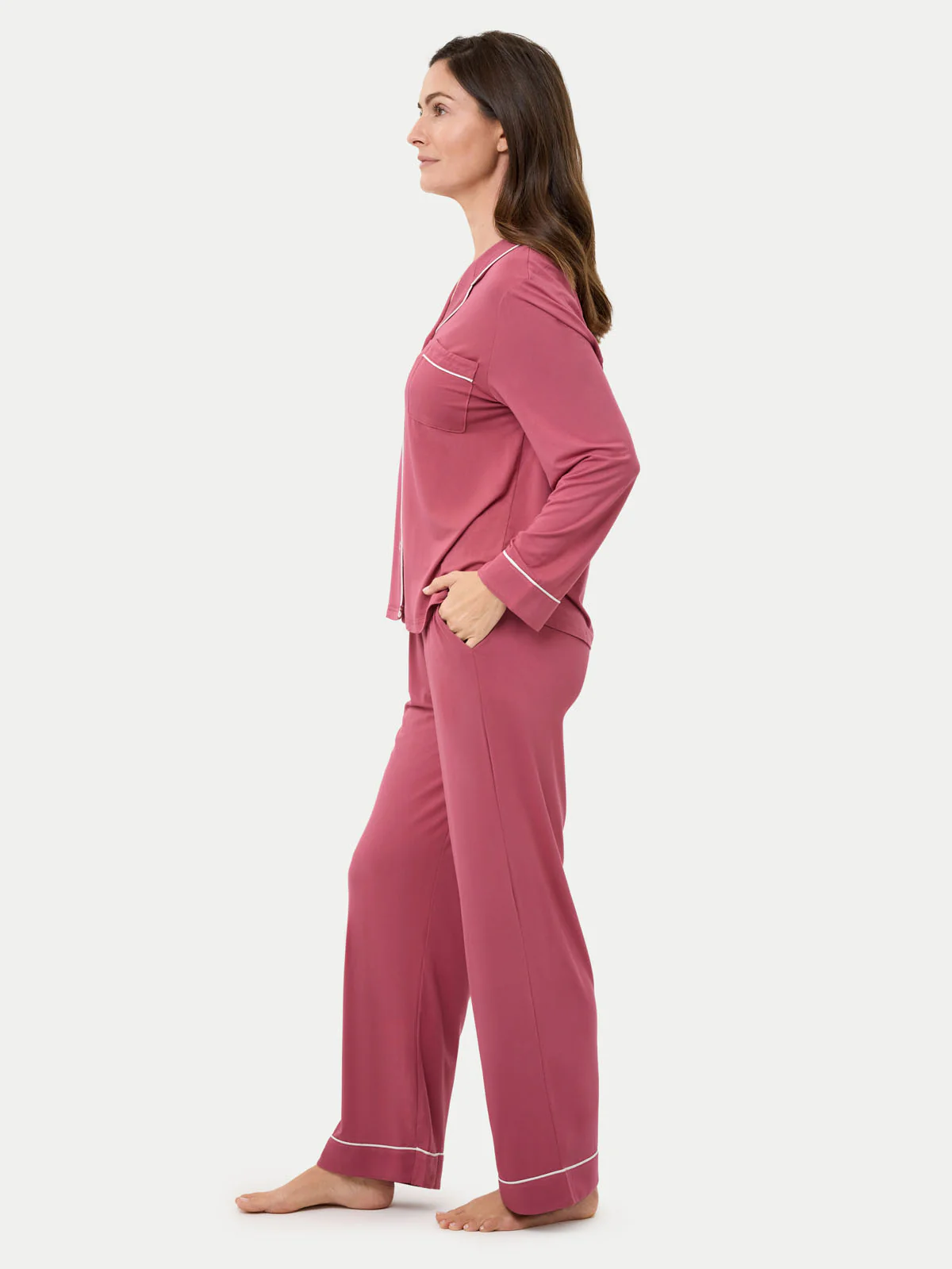Long Sleeve Bamboo Pajama Shirt - Image 75