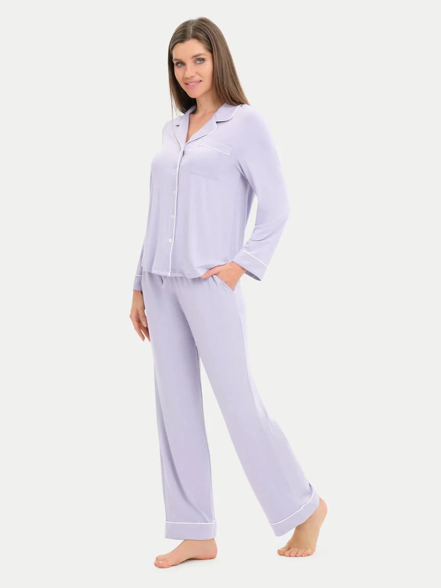 Long Sleeve Bamboo Pajama Set - Image 79