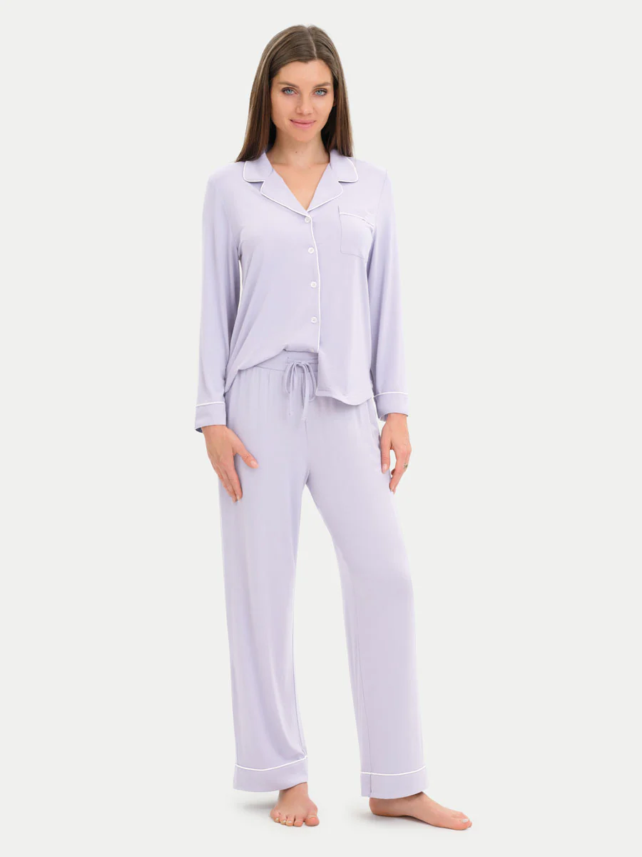 Long Sleeve Bamboo Pajama Set - Image 82
