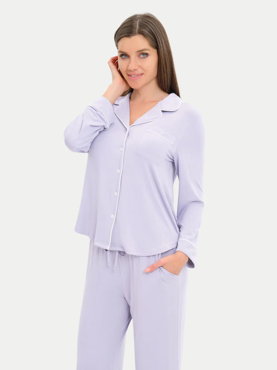 Long Sleeve Bamboo Pajama Shirt - Image 100
