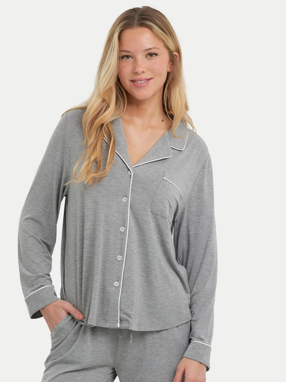 Long Sleeve Bamboo Pajama Shirt - Image 15