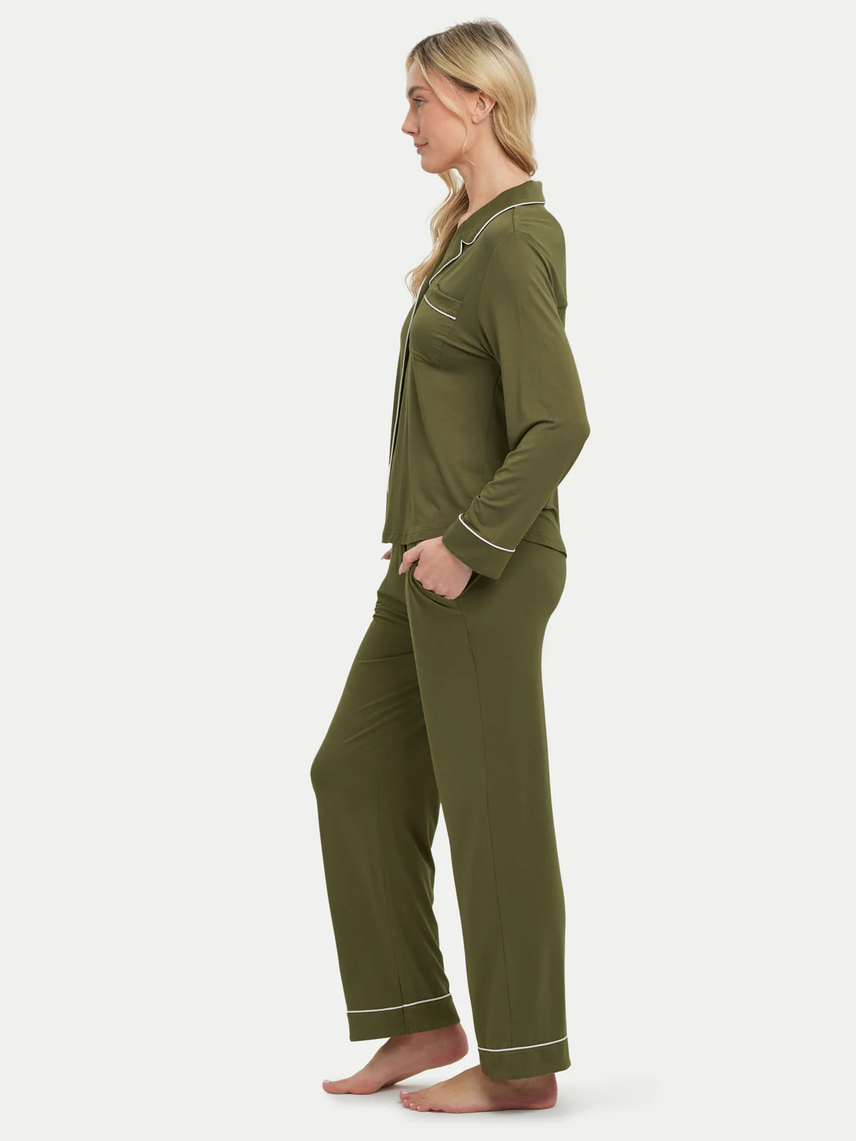Long Sleeve Bamboo Pajama Shirt - Image 40