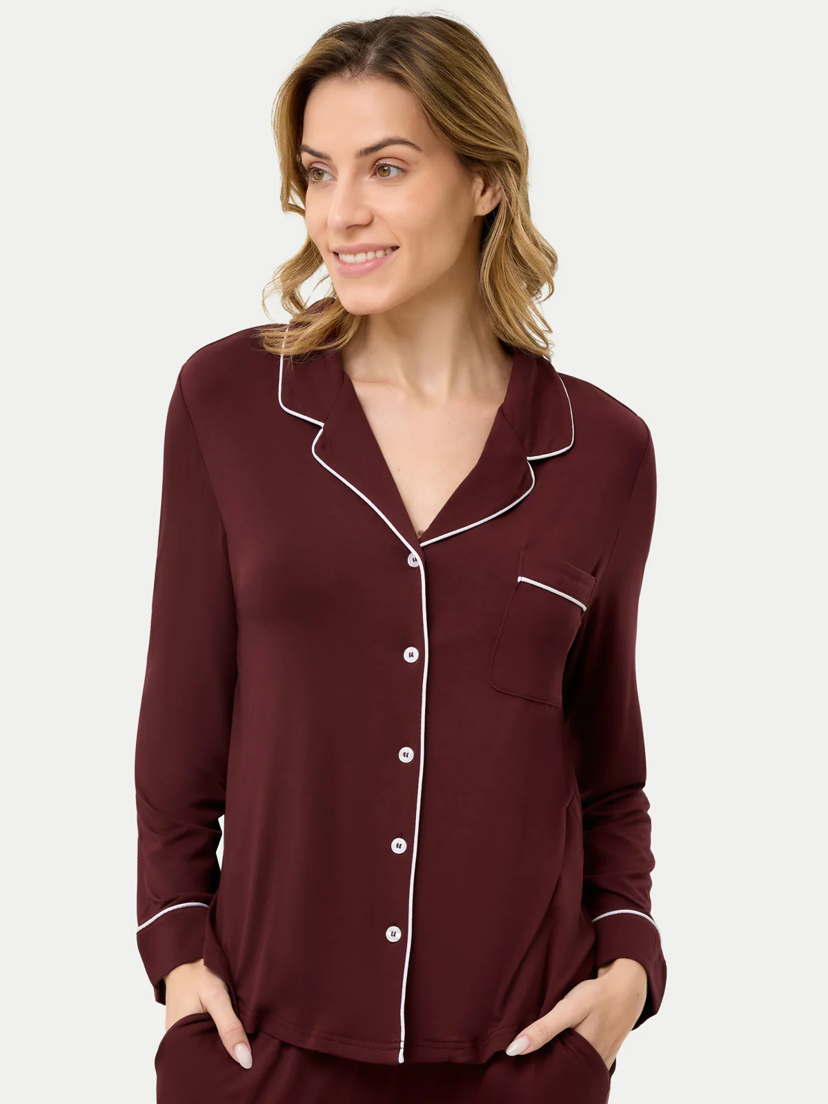 Long Sleeve Bamboo Pajama Shirt - Image 57