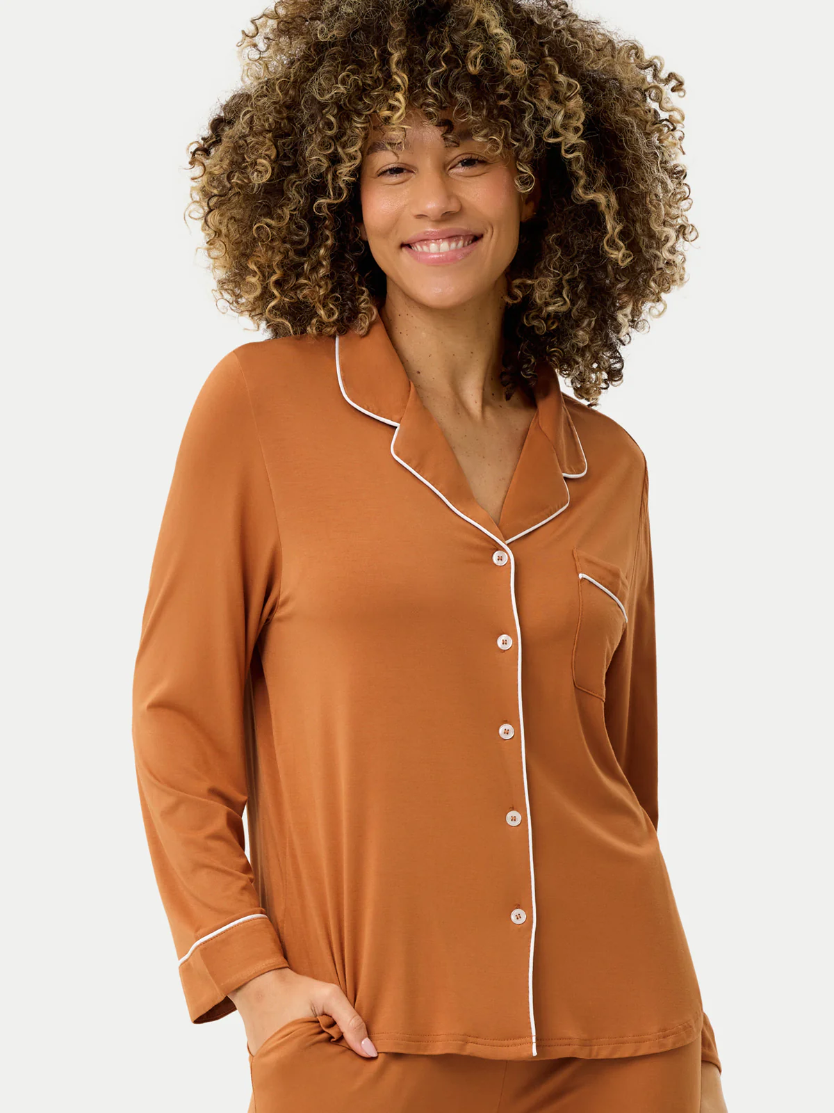 Long Sleeve Bamboo Pajama Shirt - Image 77