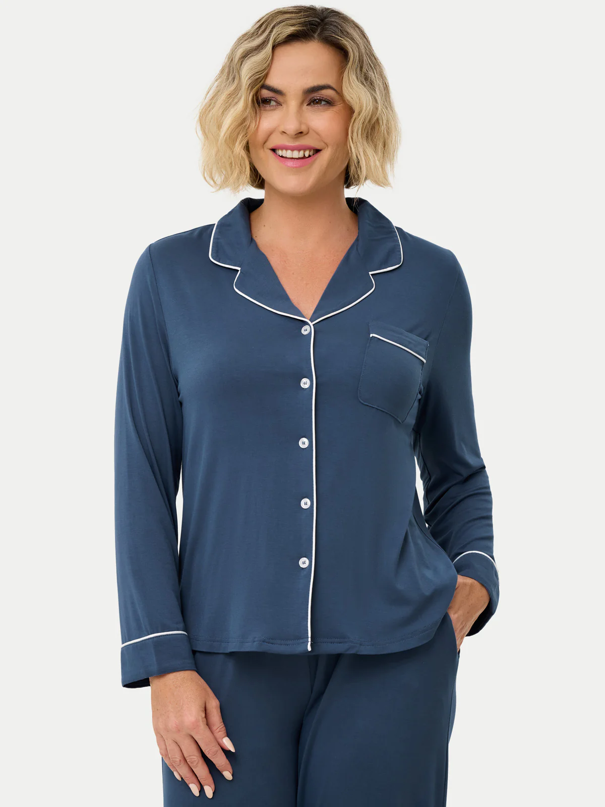 Long Sleeve Bamboo Pajama Shirt - Image 86
