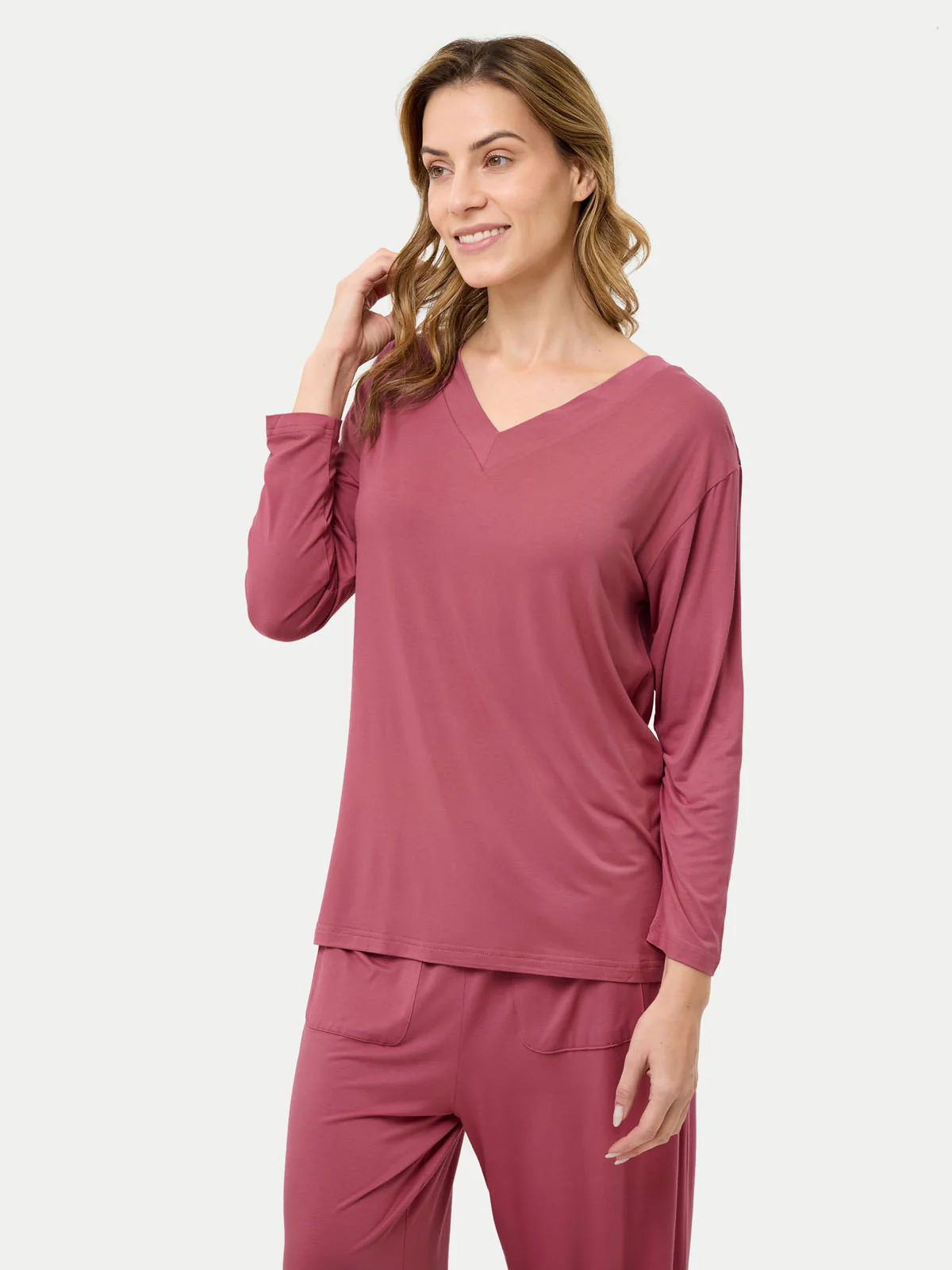 Long Sleeve Bamboo Slouchy PJs Set - Image 23