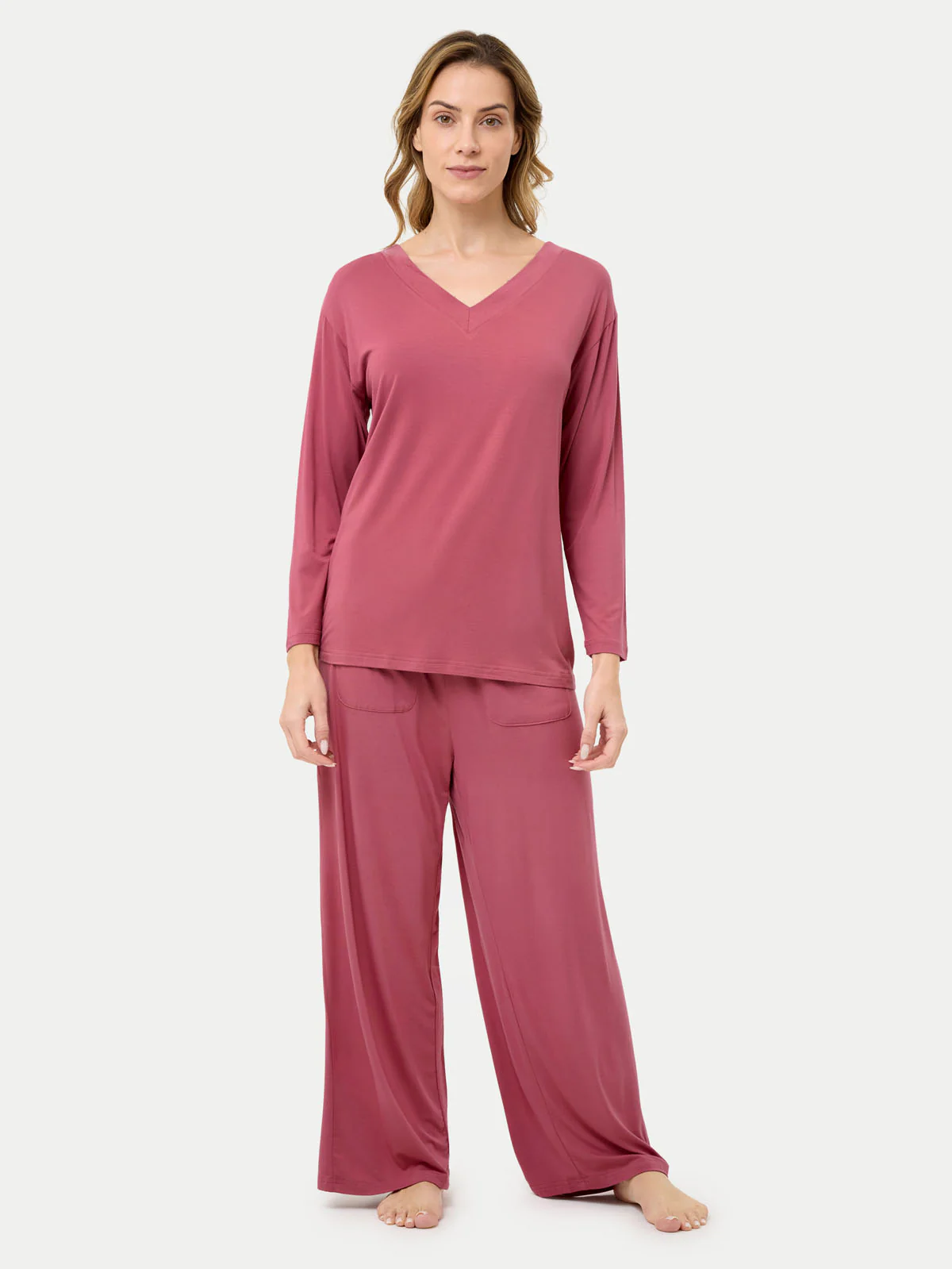 Long Sleeve Bamboo Slouchy PJs Set - Image 24