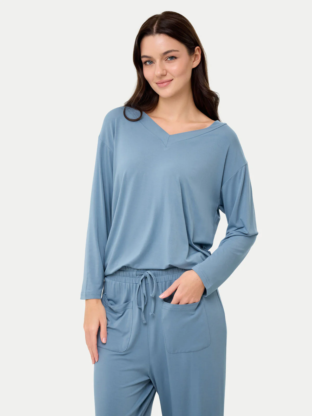 Long Sleeve Bamboo Slouchy PJs Set - Image 35