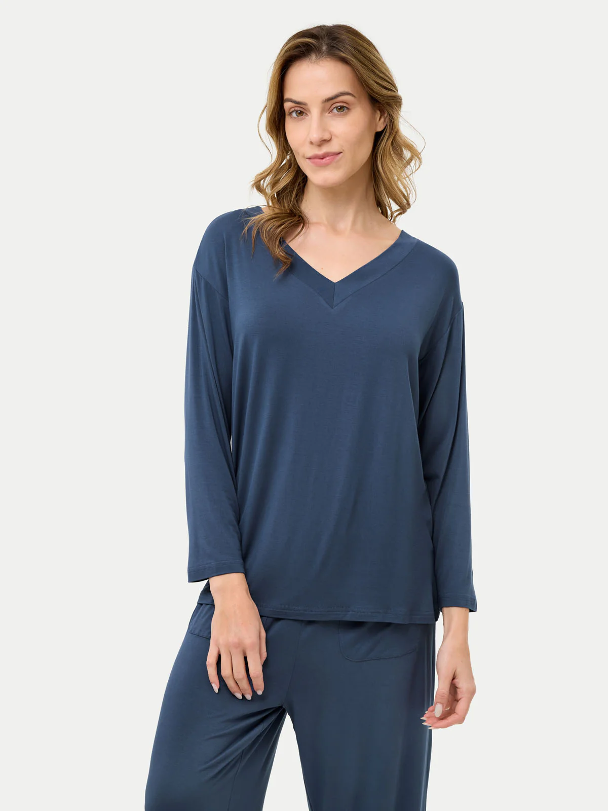 Long Sleeve Bamboo Slouchy PJs Set - Image 49