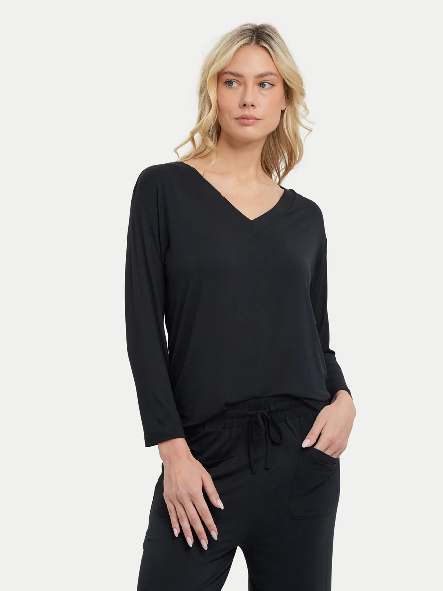 Long Sleeve Bamboo Slouchy PJs Set - Image 7