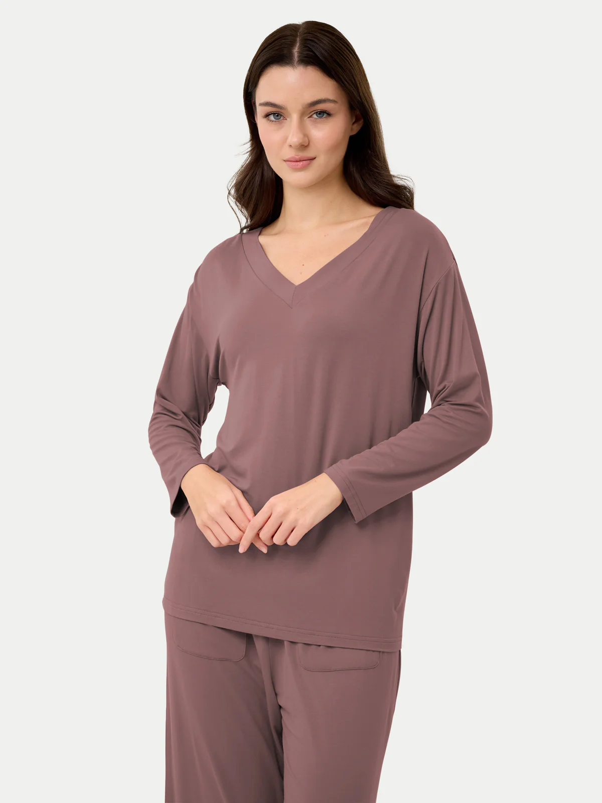 Long Sleeve Bamboo Slouchy PJs Set - Image 74