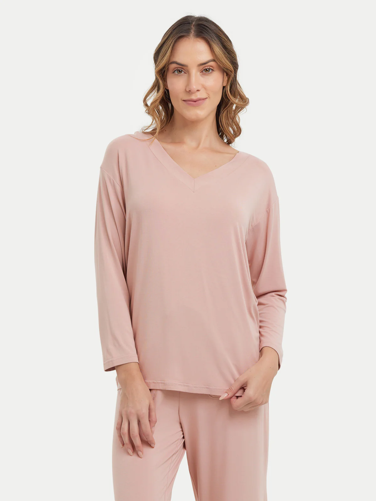 Long Sleeve Bamboo Slouchy PJs Set - Image 79