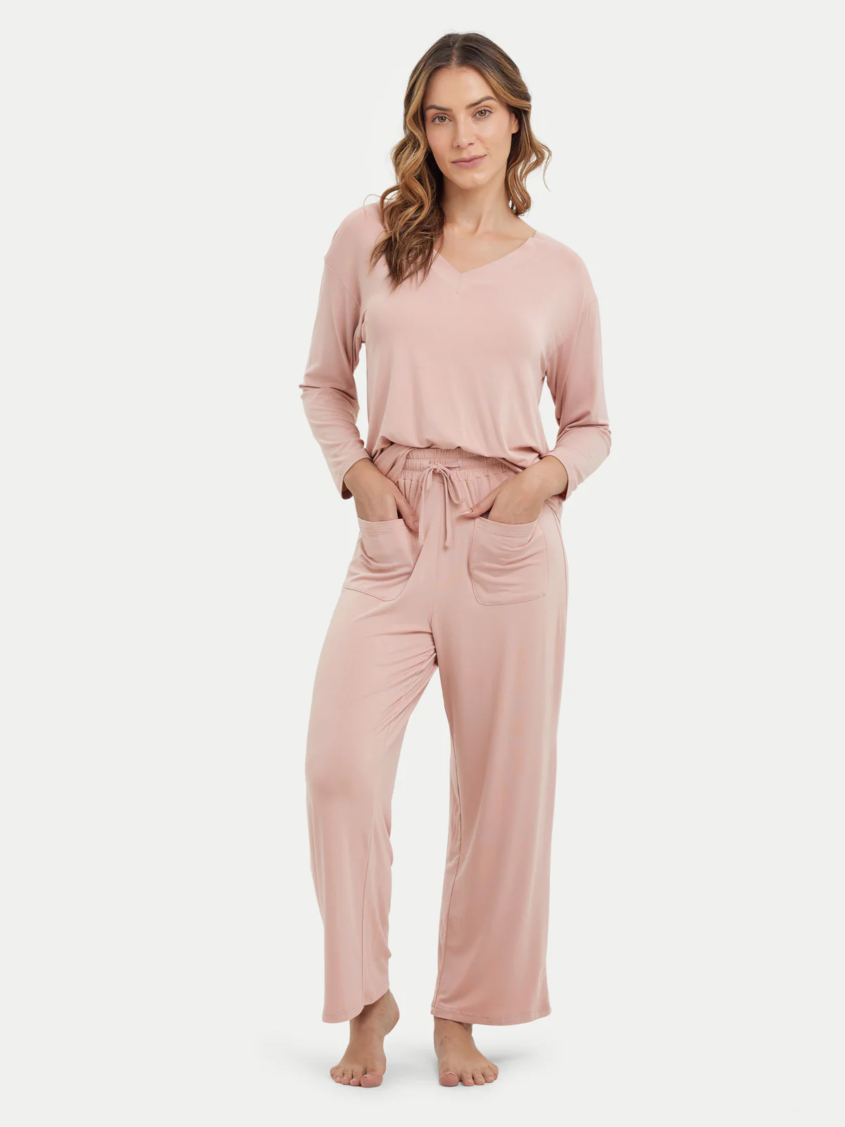 Long Sleeve Bamboo Slouchy PJs Set - Image 82