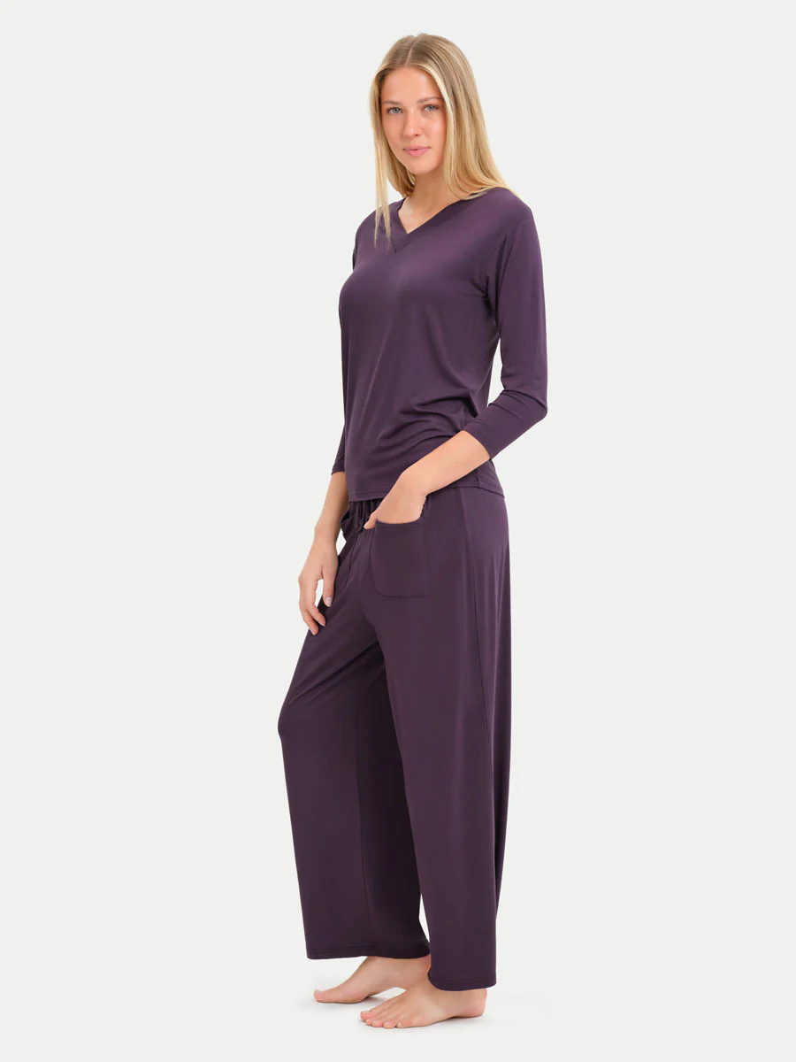 Long Sleeve Bamboo Slouchy PJs Set - Image 93
