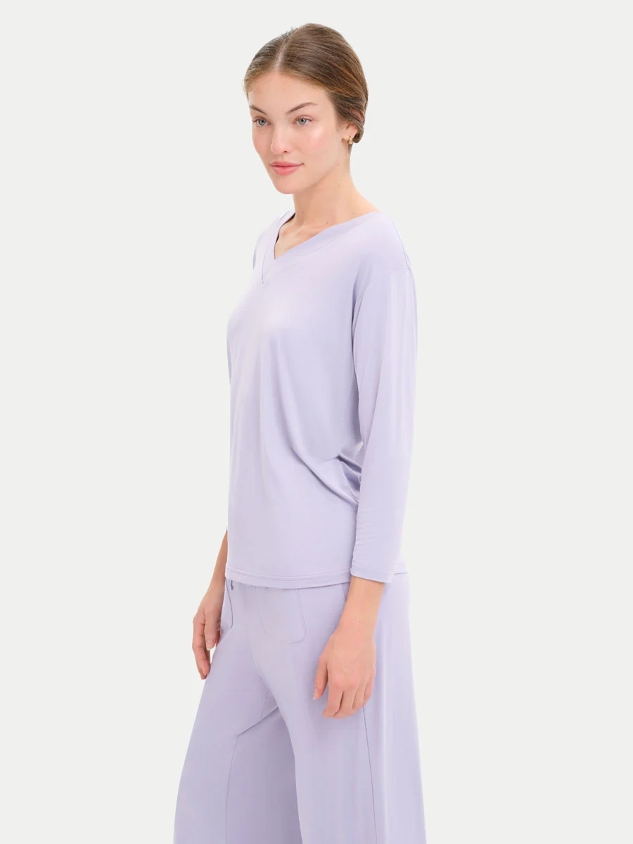 Long Sleeve Bamboo Slouchy PJs Top - Image 103