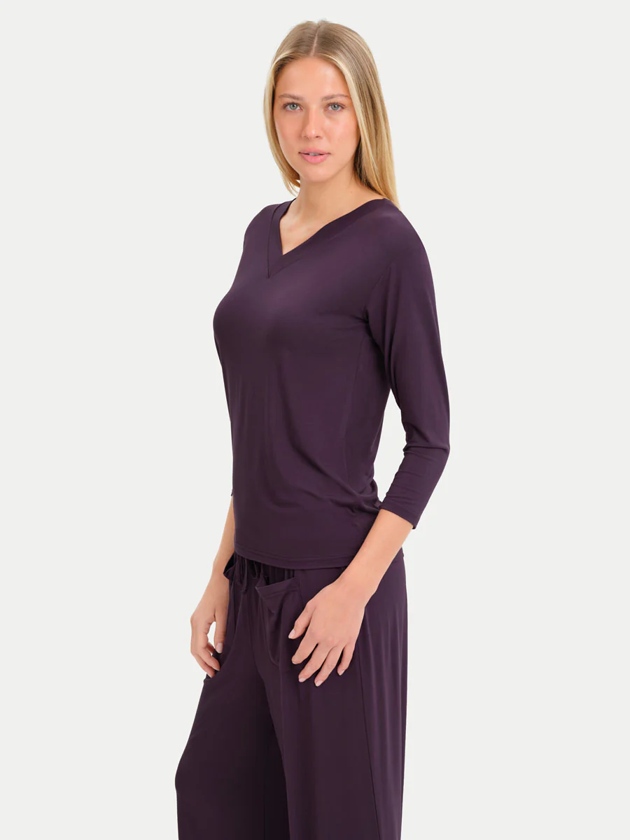 Long Sleeve Bamboo Slouchy PJs Top - Image 109