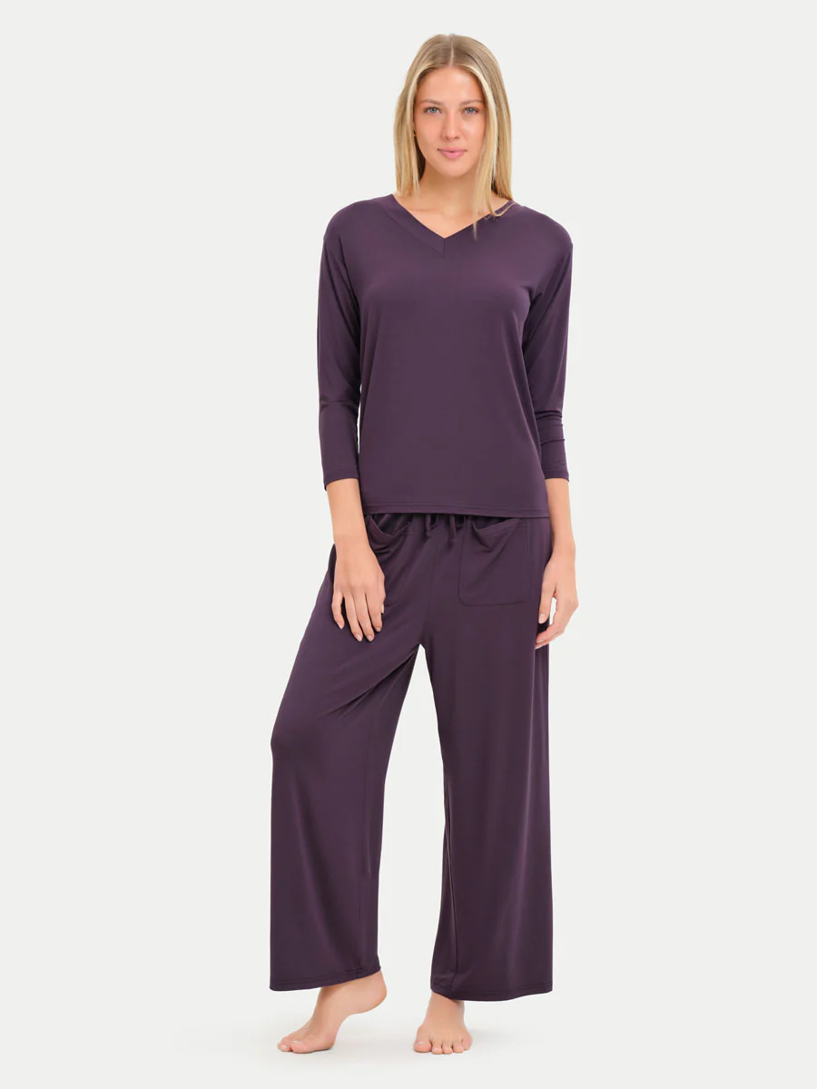 Long Sleeve Bamboo Slouchy PJs Top - Image 111