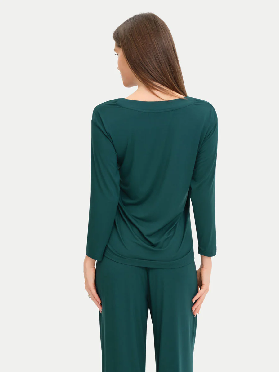 Long Sleeve Bamboo Slouchy PJs Top - Image 115