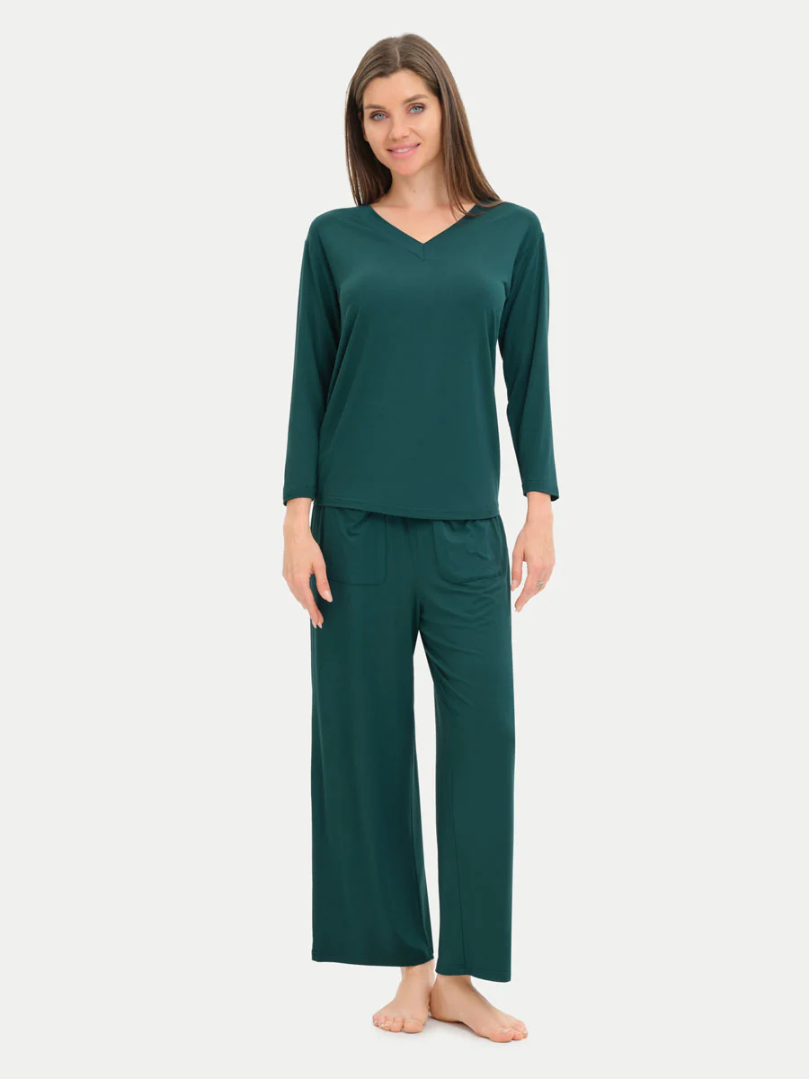 Long Sleeve Bamboo Slouchy PJs Top - Image 117