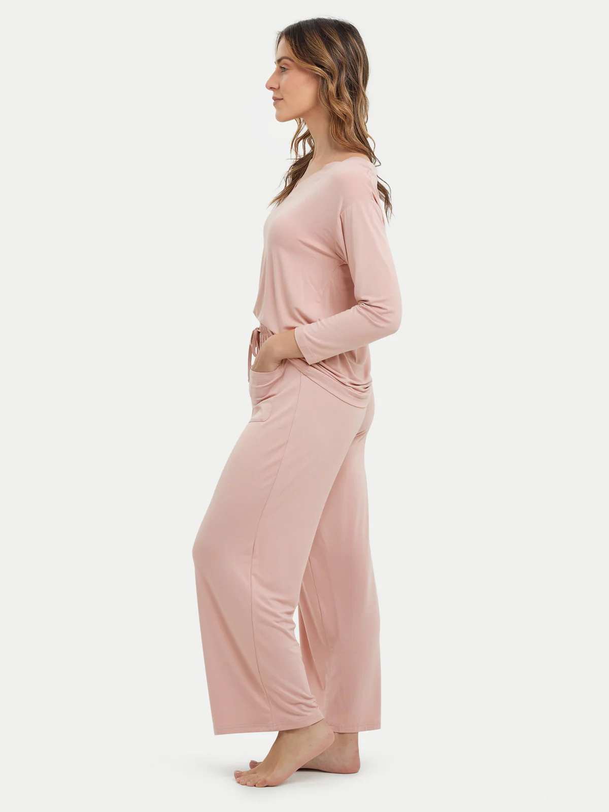 Long Sleeve Bamboo Slouchy PJs Top - Image 20