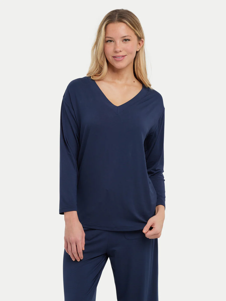 Long Sleeve Bamboo Slouchy PJs Set - Image 12