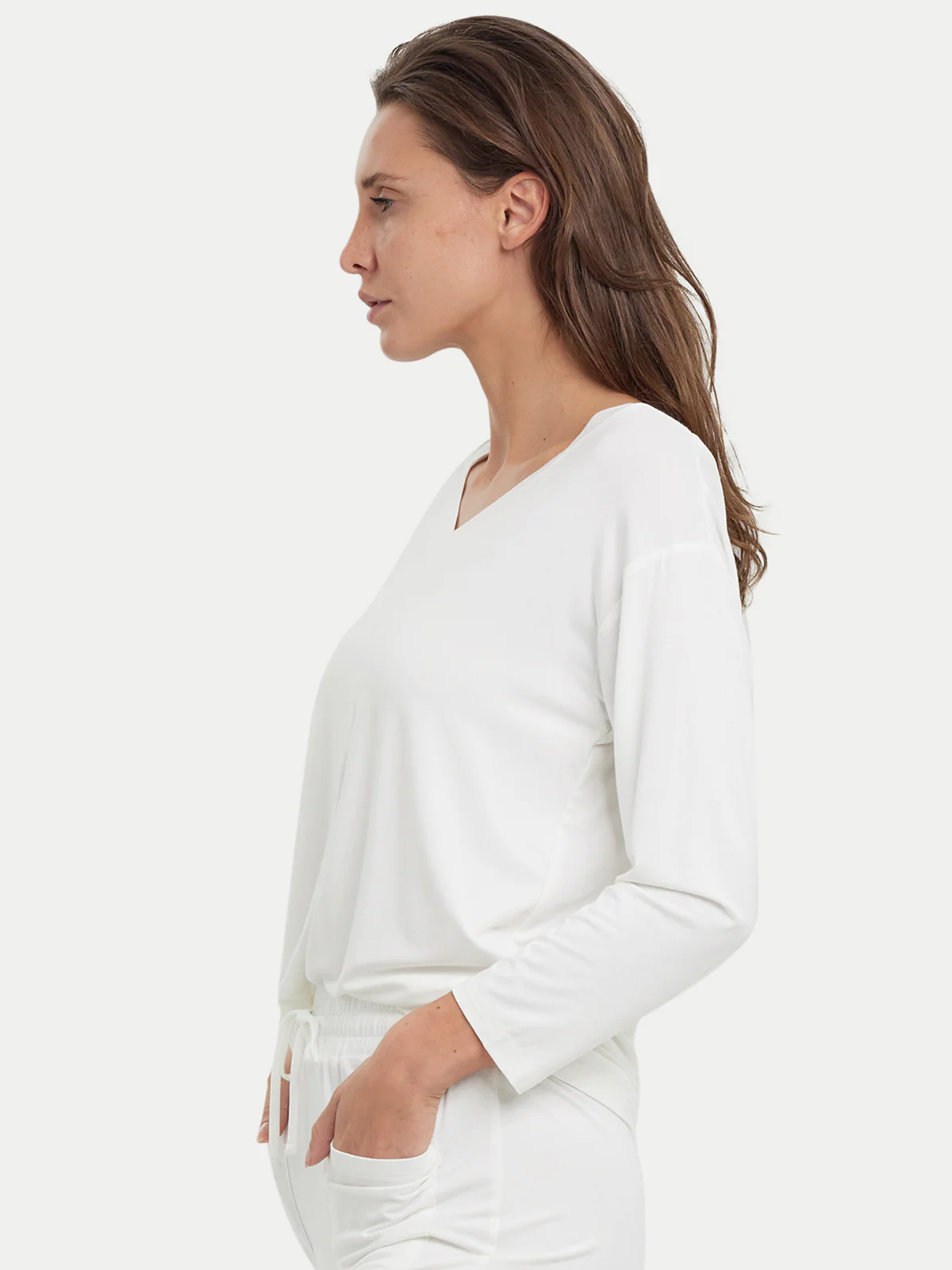 Long Sleeve Bamboo Slouchy PJs Top - Image 29