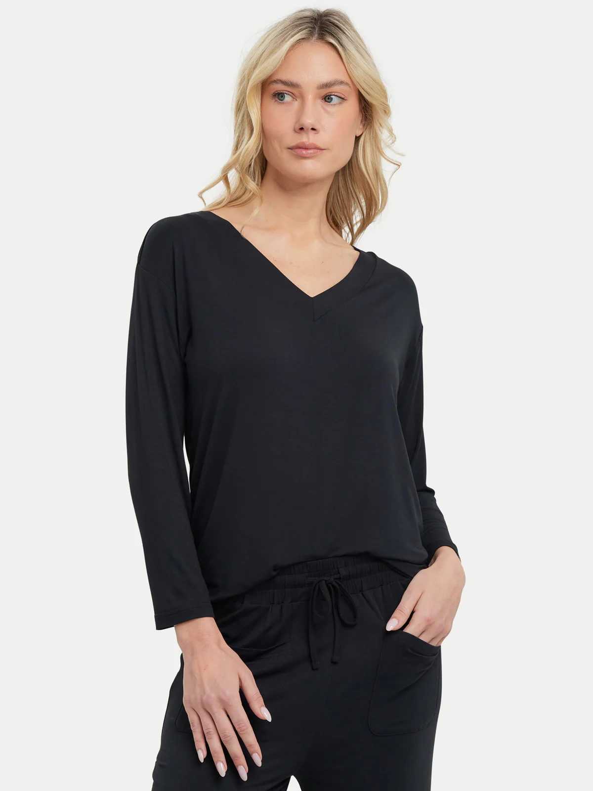 Long Sleeve Bamboo Slouchy PJs Top - Image 8