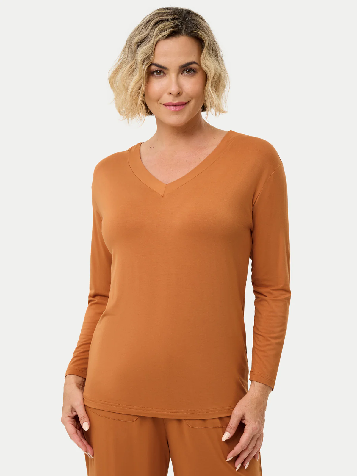 Long Sleeve Bamboo Slouchy PJs Top - Image 80