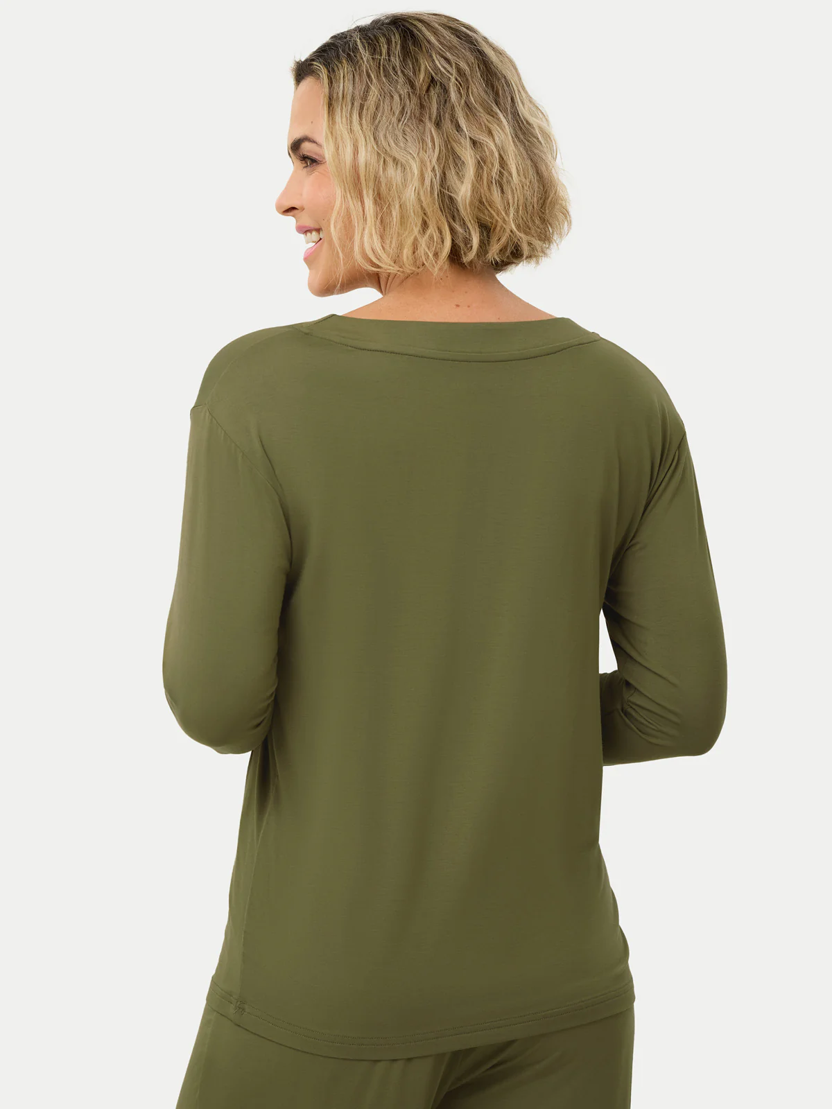 Long Sleeve Bamboo Slouchy PJs Top - Image 87