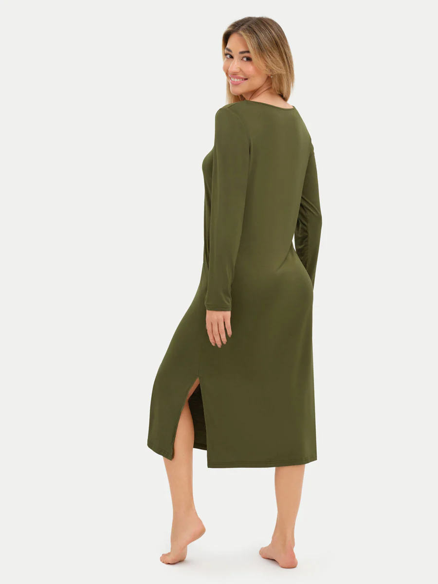 Long Sleeve Long Bamboo Sleepshirt - Image 10