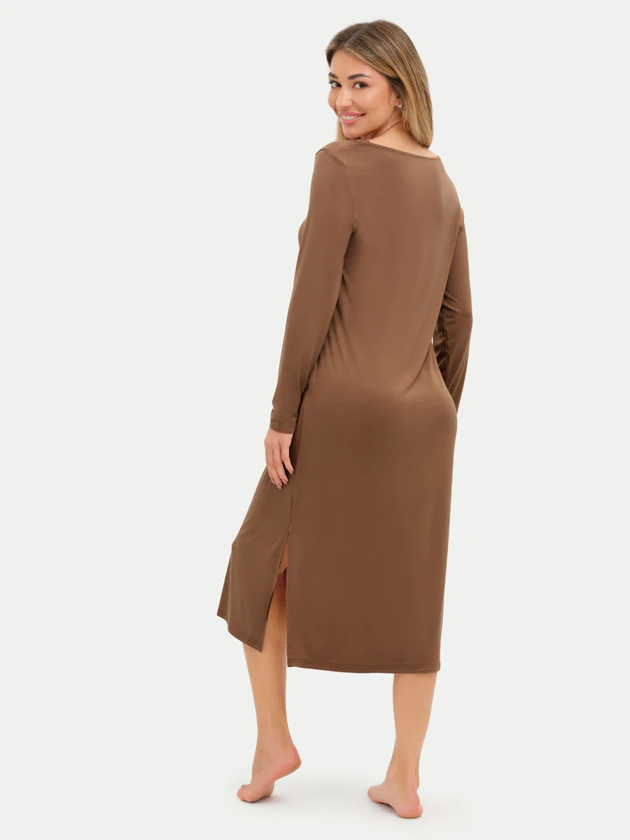 Long Sleeve Long Bamboo Sleepshirt - Image 17