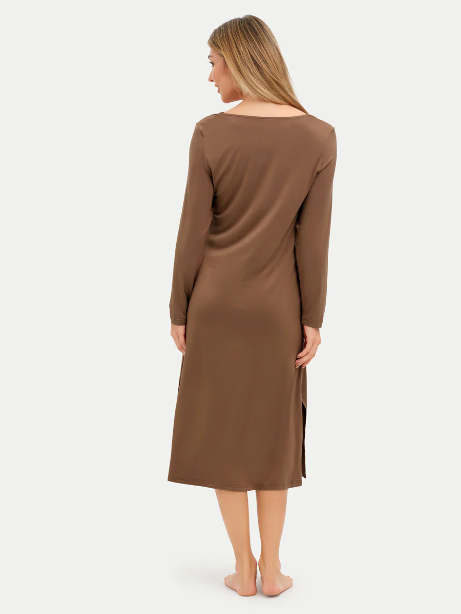 Long Sleeve Long Bamboo Sleepshirt - Image 18
