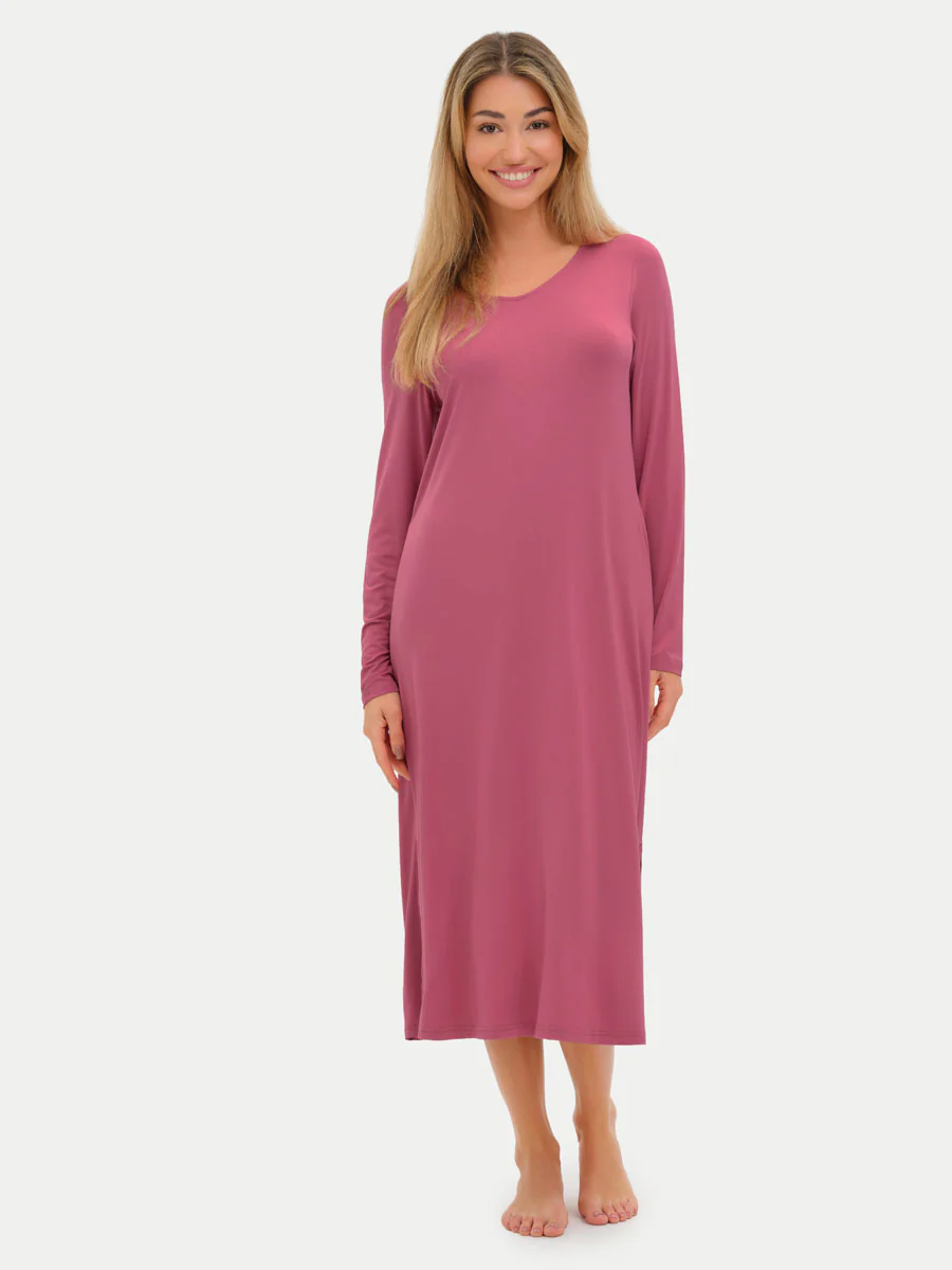 Long Sleeve Long Bamboo Sleepshirt - Image 21