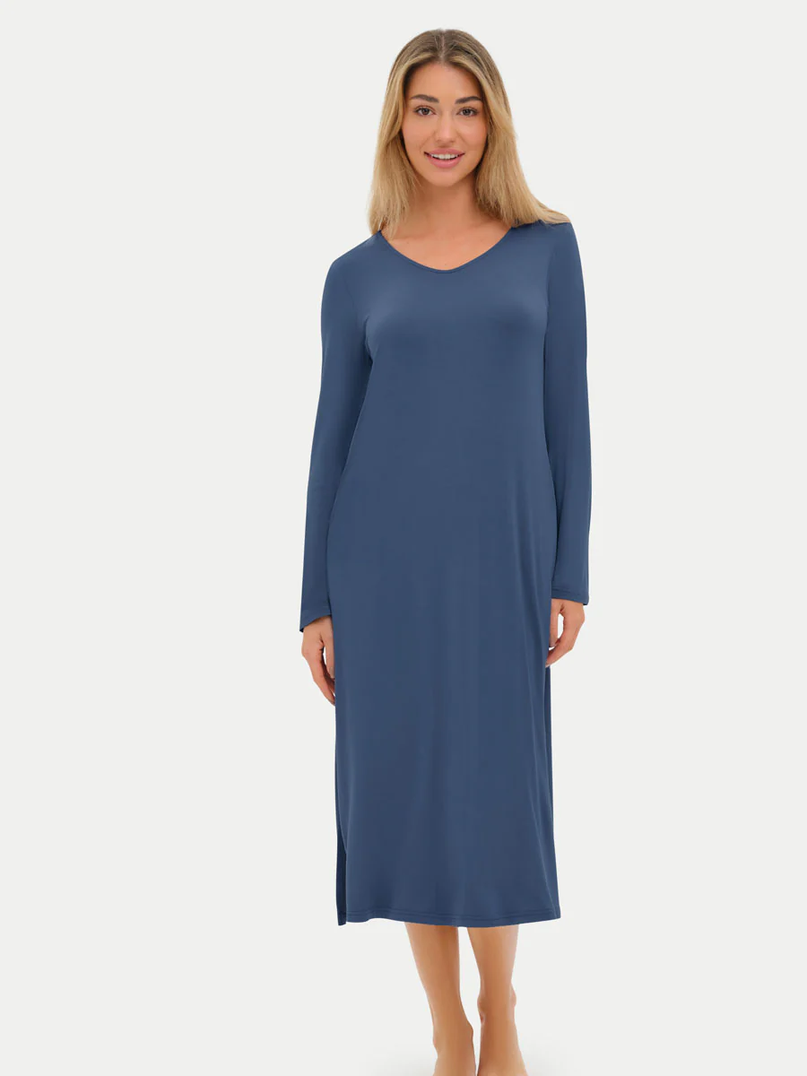 Long Sleeve Long Bamboo Sleepshirt - Image 26