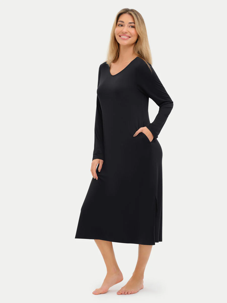Long Sleeve Long Bamboo Sleepshirt - Image 34