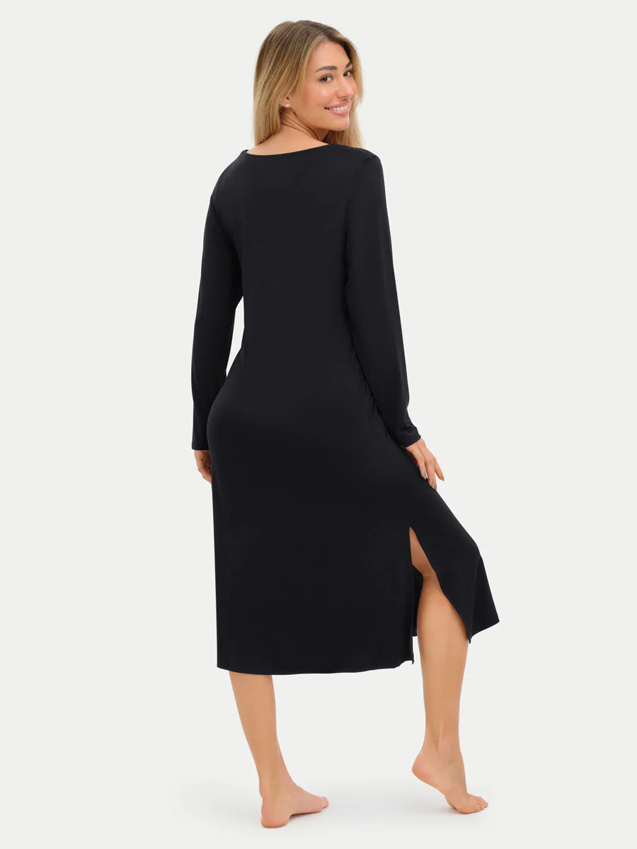 Long Sleeve Long Bamboo Sleepshirt - Image 37