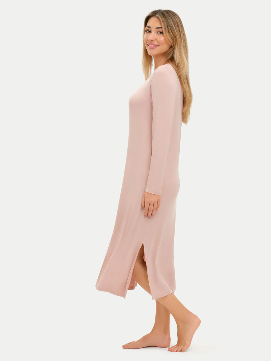 Long Sleeve Long Bamboo Sleepshirt - Image 45