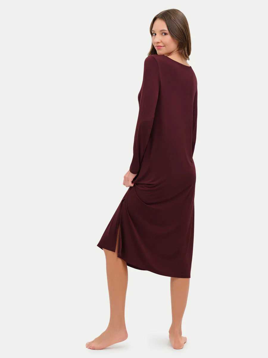 Long Sleeve Long Bamboo Sleepshirt - Image 64