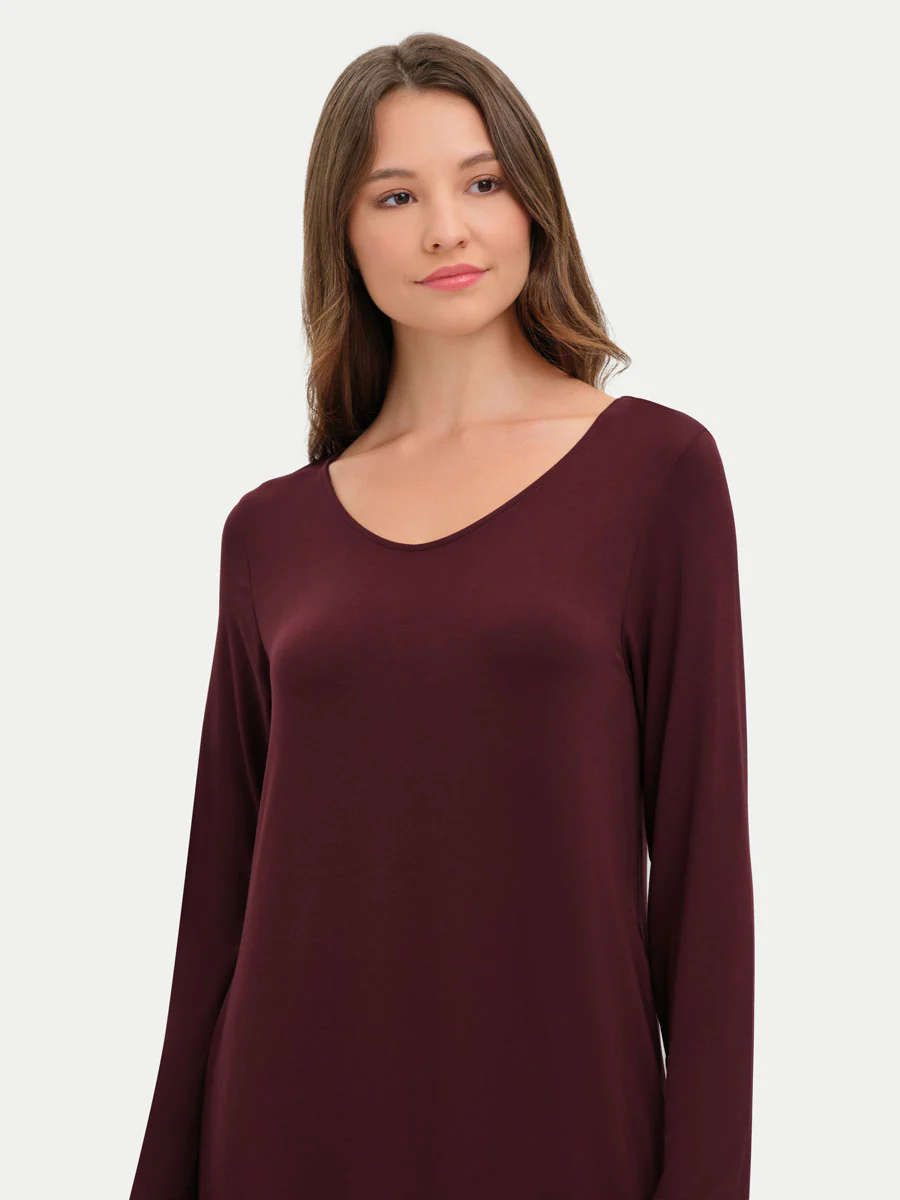Long Sleeve Long Bamboo Sleepshirt - Image 66