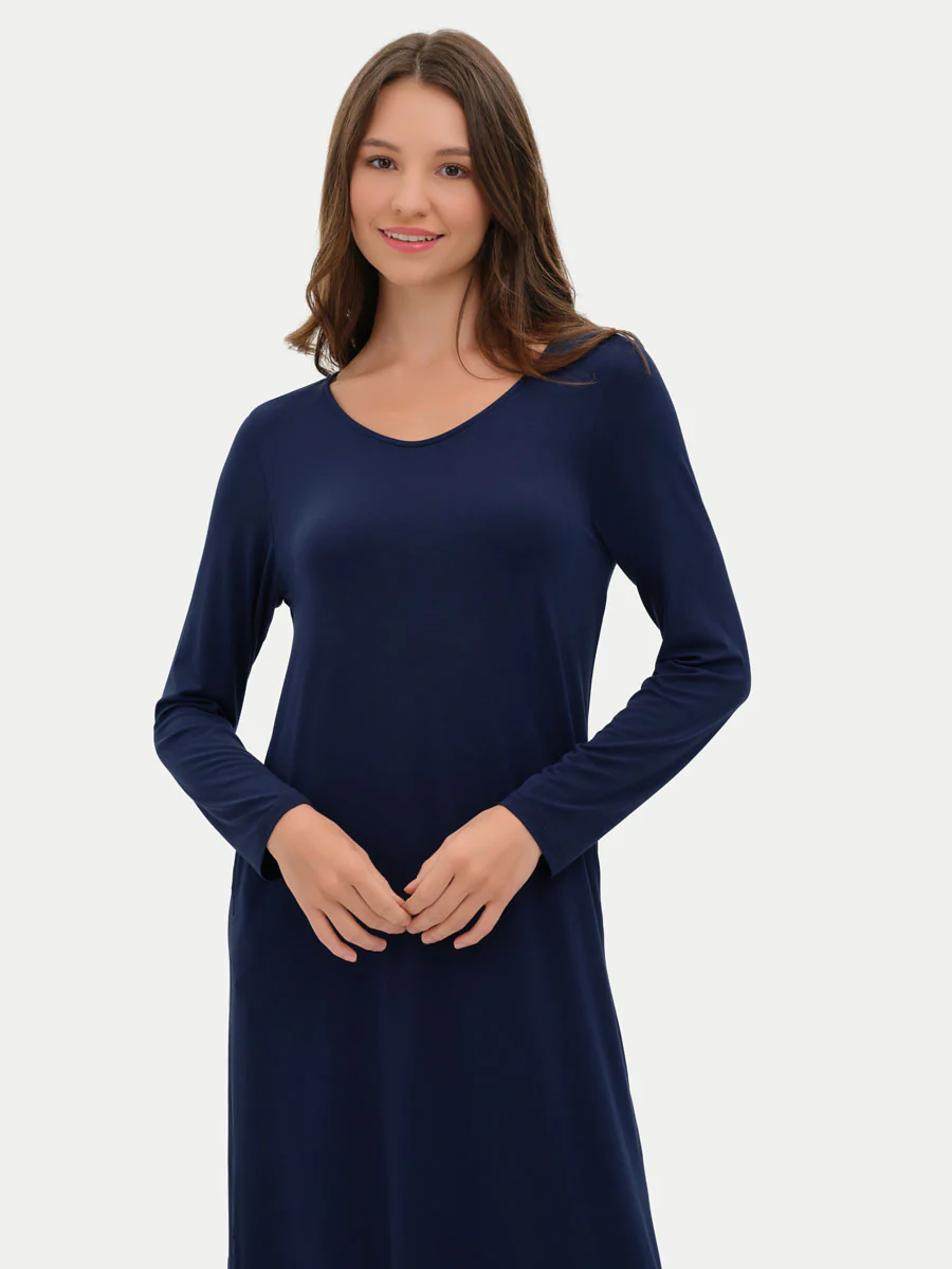 Long Sleeve Long Bamboo Sleepshirt - Image 7