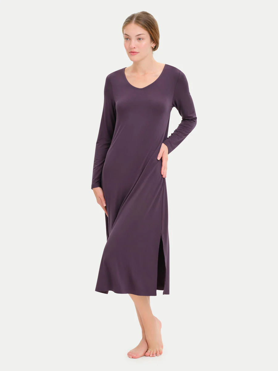 Long Sleeve Long Bamboo Sleepshirt - Image 76