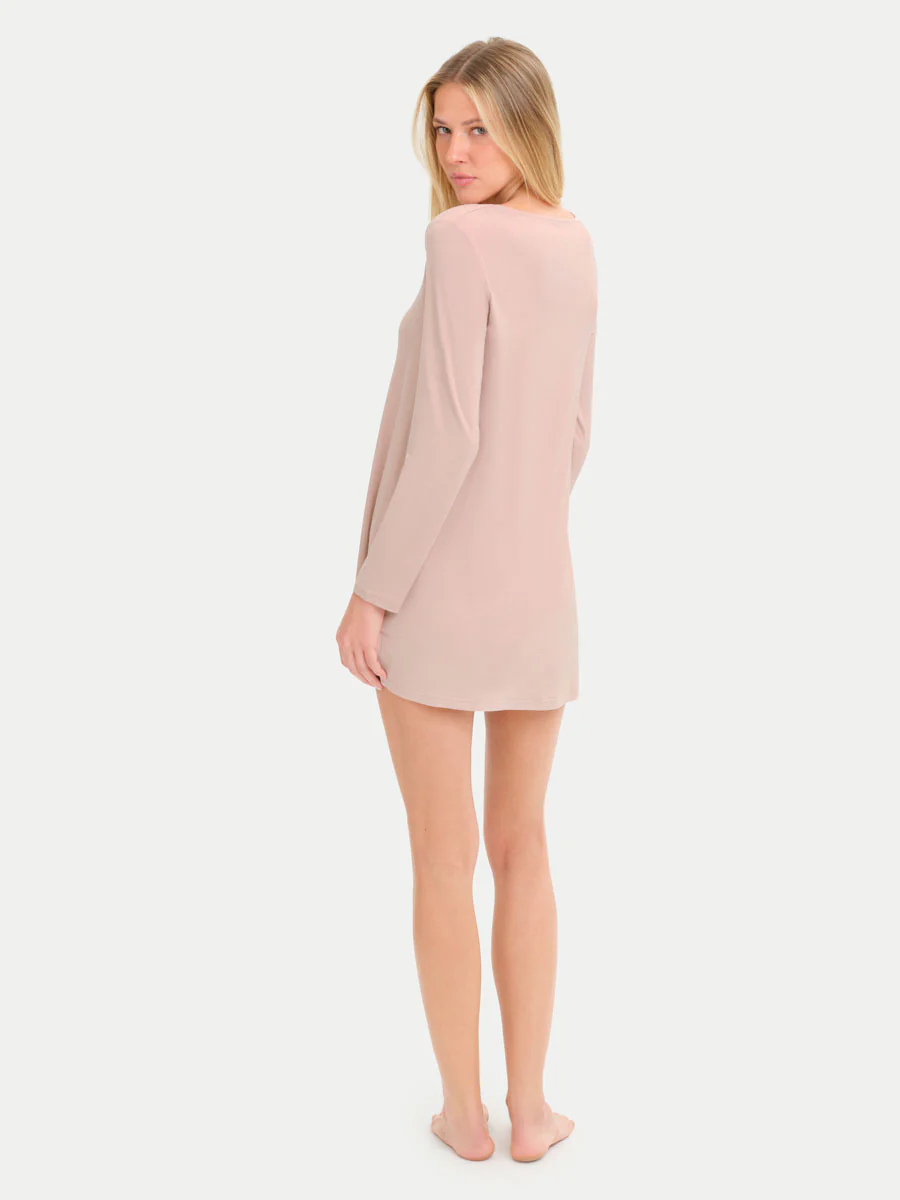 Long Sleeve Short Bamboo Sleepshirt - Image 42