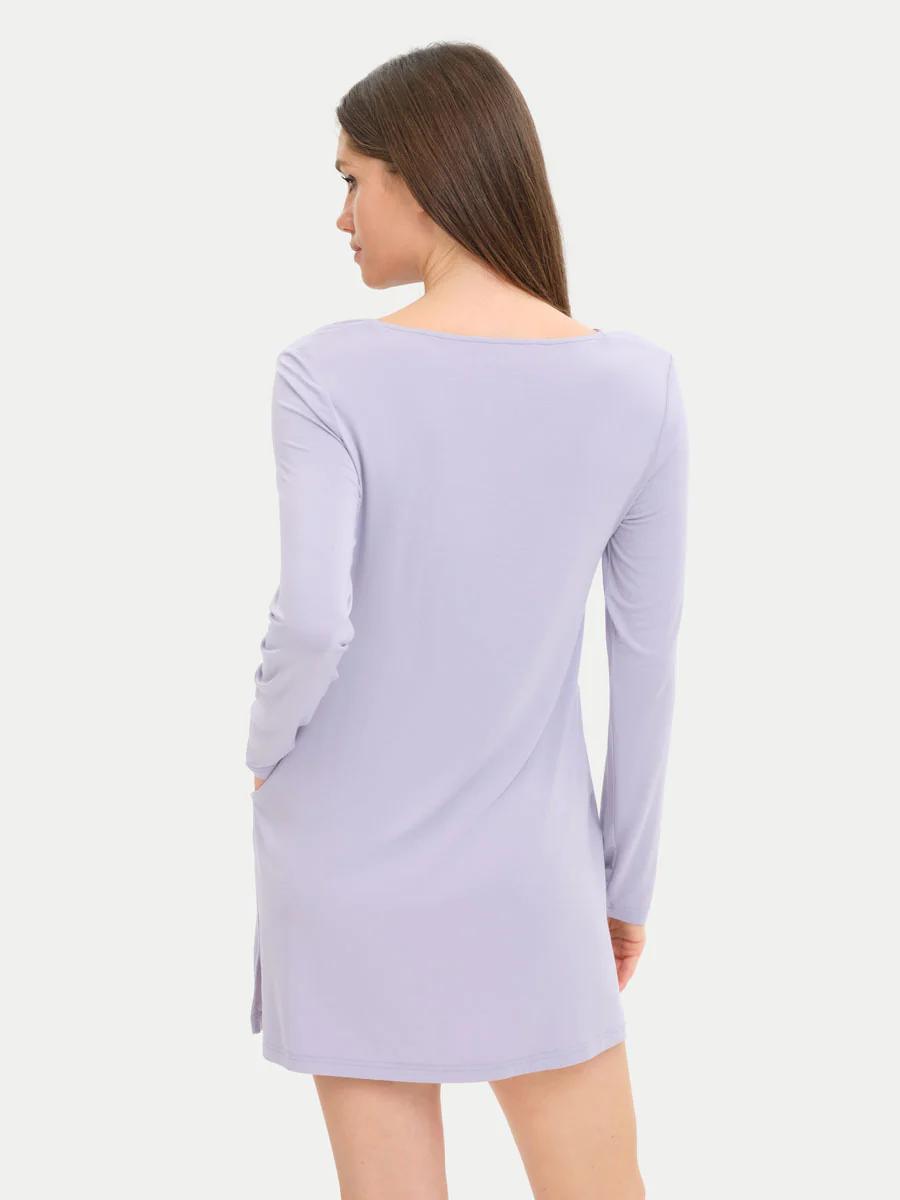 Long Sleeve Short Bamboo Sleepshirt - Image 68