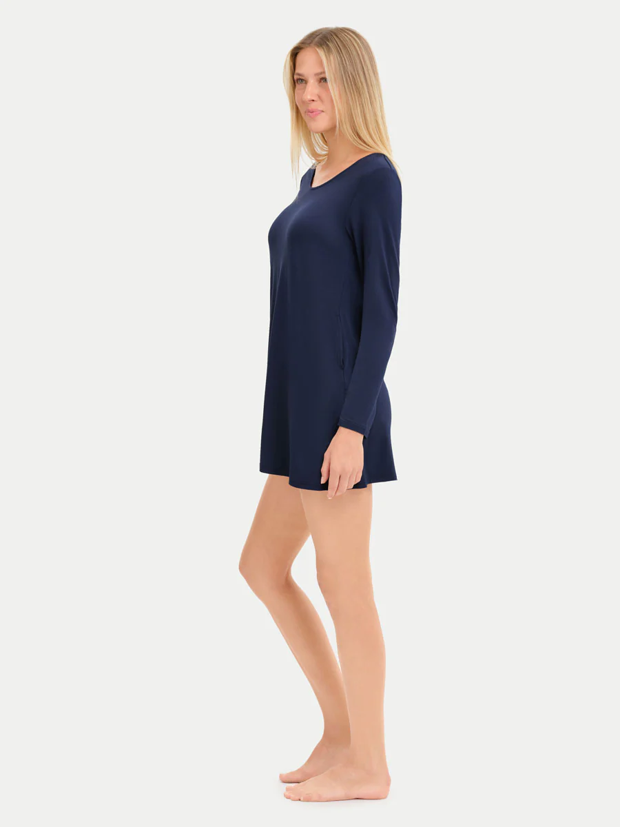 Long Sleeve Short Bamboo Sleepshirt - Image 7
