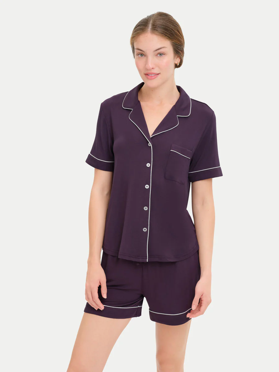 Short Sleeve Bamboo Pajama Set - Image 101