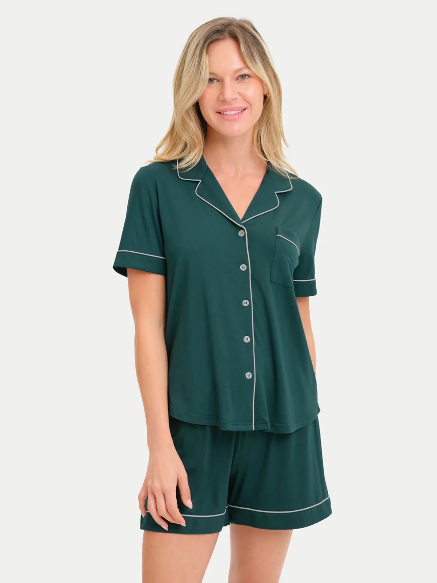 Short Sleeve Bamboo Pajama Set - Image 106