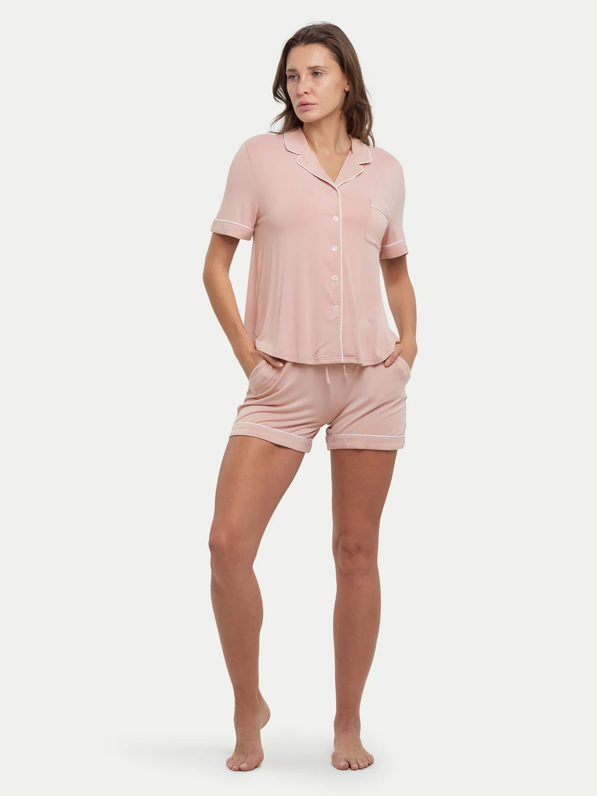 Short Sleeve Bamboo Pajama Set - Image 80