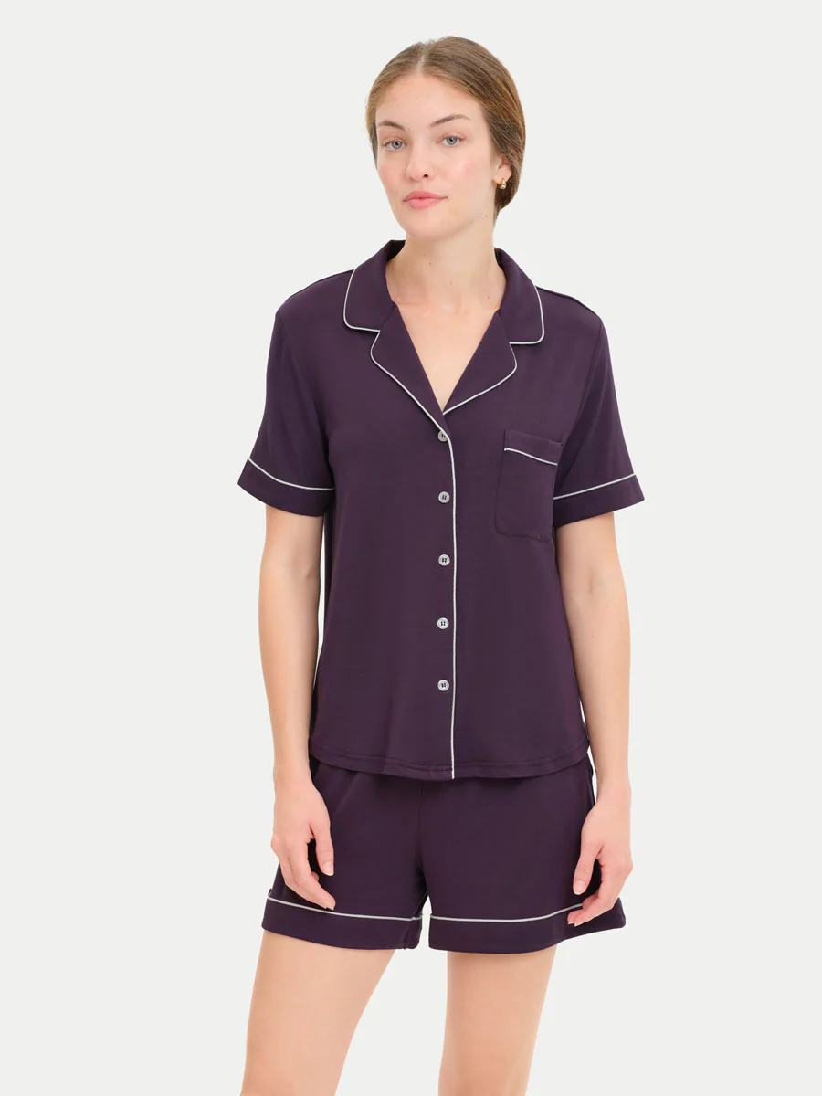 Short Sleeve Bamboo Pajama Set - Image 97